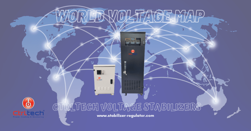 Voltage and frequency world wide by CtrlTech Stabilizers.
