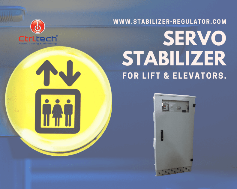 Servo stabilizer for lifts and elevators.